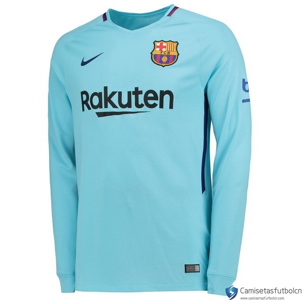 Camiseta Barcelona Segunda equipo ML 2017-18 Azul